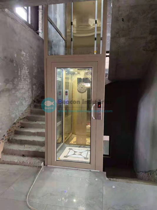 Custom indoor home lift installation by BEACON Industries