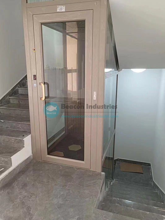 Customized indoor home lift installed in residential interior