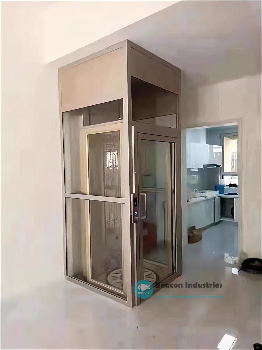 Custom indoor home lift installed in a residential property