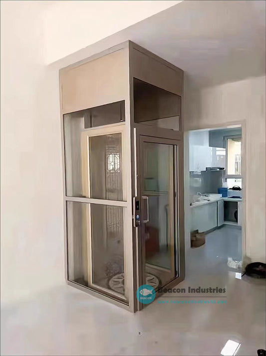 Custom indoor home lift installed in a residential property