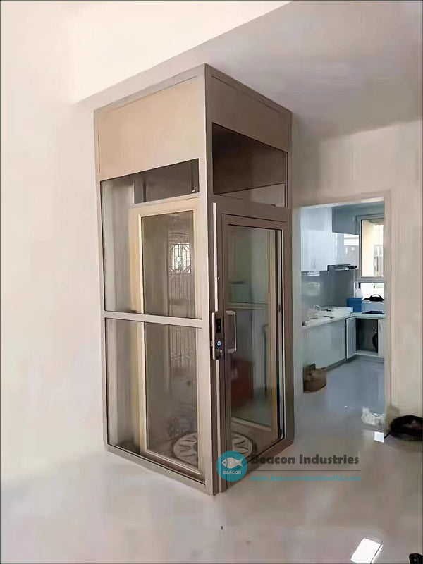 Custom indoor home lift installed in a residential property