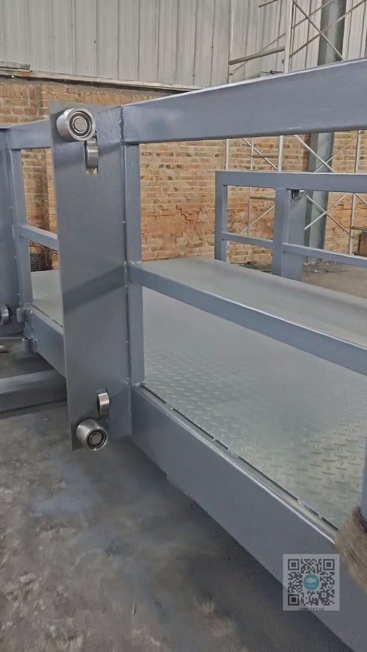 7×3m 10-ton four-cylinder guide rail hydraulic lift platform