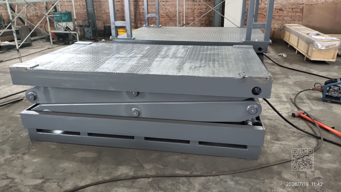 BEACON fixed scissor lift with two-level scissor structure and 769mm customized closed height installed in pit