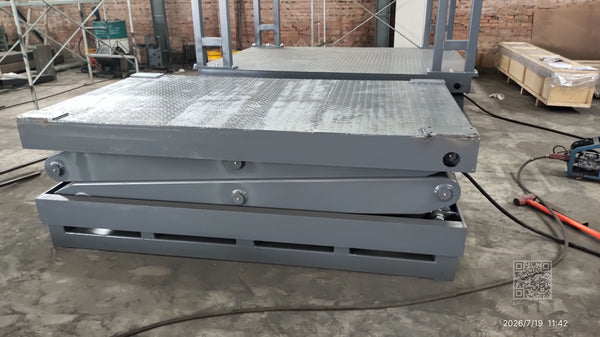 BEACON fixed scissor lift with two-level scissor structure and 769mm customized closed height installed in pit