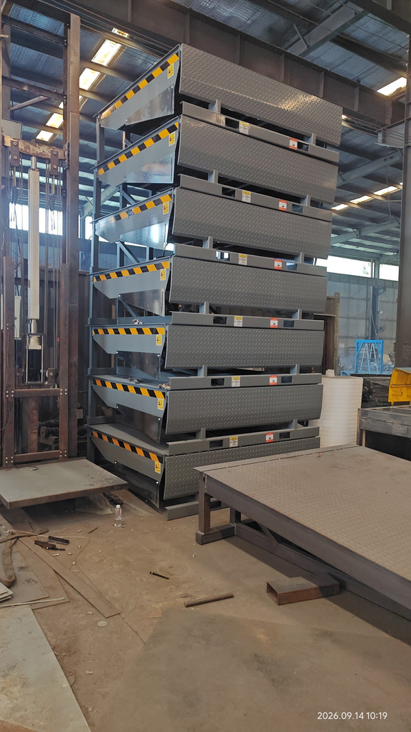 Fixed dock leveler steel frame welding process at Beacon Industries factory